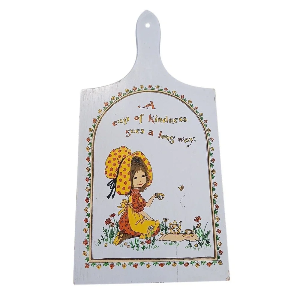 Vtg Enesco‎ Holly Hobbie Cutting Board 
